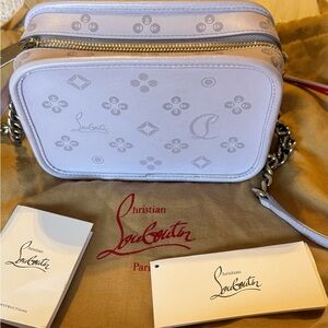 Christian Louboutin Radioloubi Small Leather Crossbody Bag In Lilac
